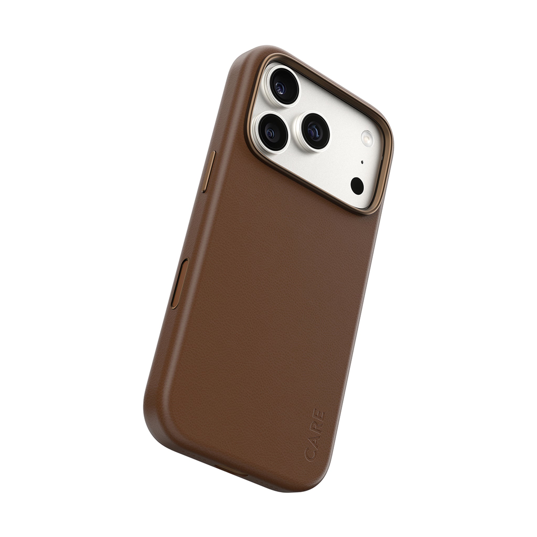 CARE™ by PanzerGlass® Solo Vegan Leather Case Brown w. MagSafe iPhone 18 Pro | 17 Pro